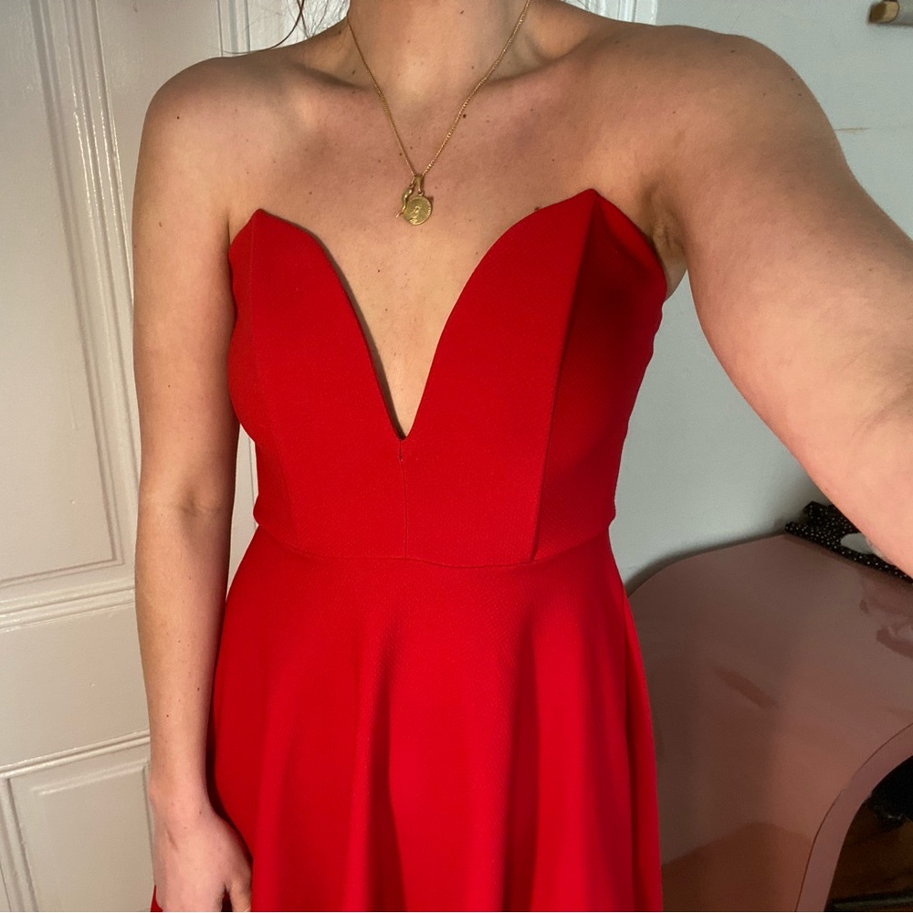 Sweetheart formal red dress